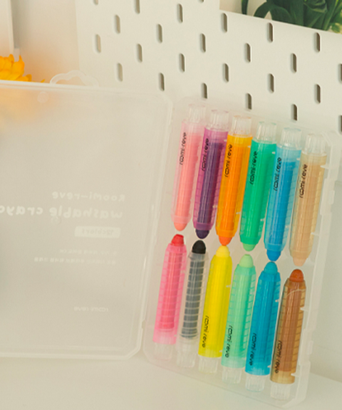 Crayón lavable Roomi Reve de 12 colores Malang Honey