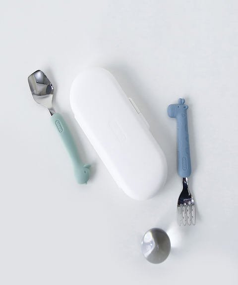 Edison - Bộ thìa dĩa silicon cho bé