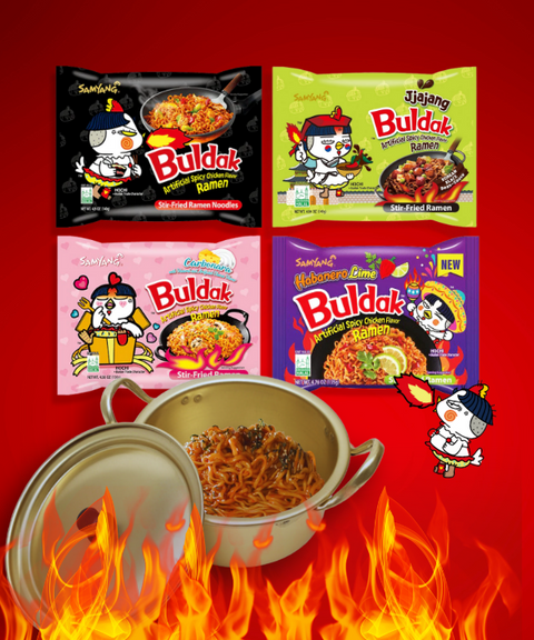 Samyang - Paquete de ramen Buldak (4 sabores * 5 paquetes)