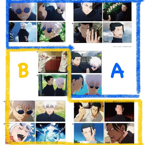 Set of 5 Jujutsu Kaisen Gojo Geto Loft Plaza Clear Files, Volumes 1 & 2 Complete Set