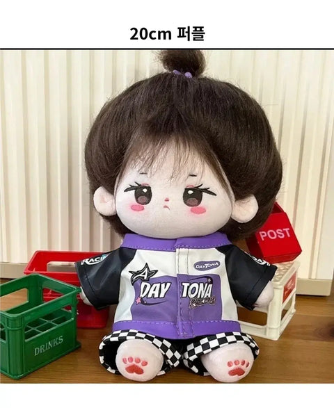 20cm cotton doll 20cm doll clothes racing suit purple