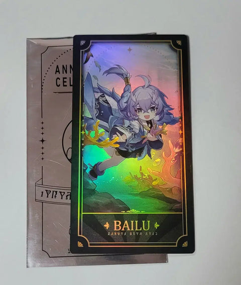 Star Rail Bailu Acrylic Keyring Stand, 1st Anniversary Card Bundle