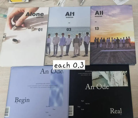 Selling Seventeen's unsealed albums.