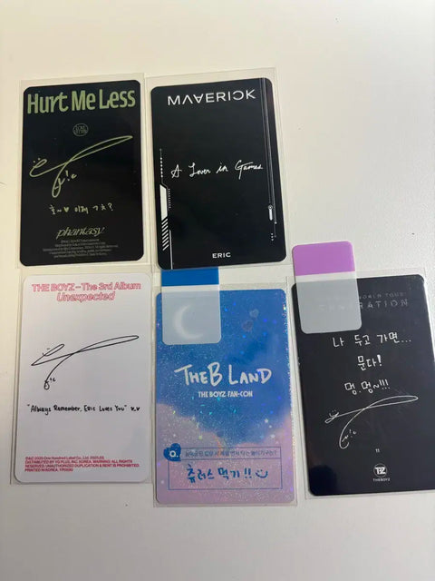 The Boyz Eric photocard 22-piece set + The B Land photo ticket, blanket