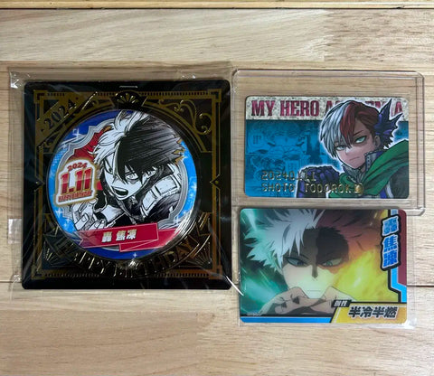 My Hero Academia Todoroki Shoto Birthday Card Birthday Can Badge Collector's Card
