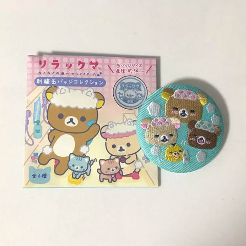 Rilakkuma badge onsen embroidery