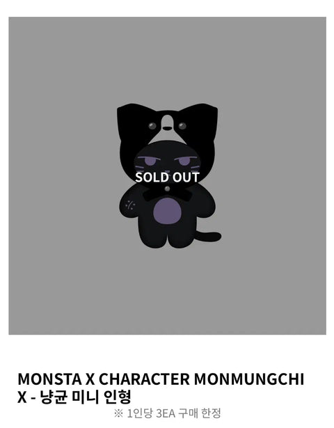 Monsta X Mongmungchi X Nyangkyun Mini Plush Doll