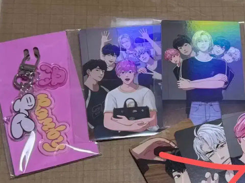 PLAVE Bambi keyring, big photocard, and other official merchandise for sale.