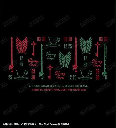 Attack on Titan Levi Erwin Eren Dialogue Short Sleeve T-shirt