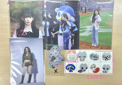 aespa Karina Birthday Cafe Lucky Draw Benefit Photocard Pin Button Postcard Ddibuseal