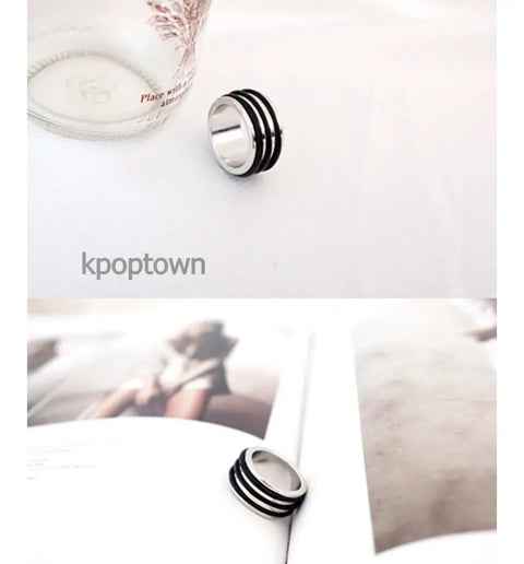 BIGBANG GD Steel Rubber Ring L size