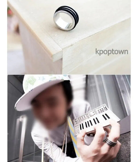 BIGBANG GD Steel Rubber Ring L size