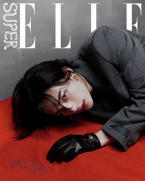 Stray Kids Hyunjin cover ELLE magazine transfer, includes SuperELLE book-in-book.