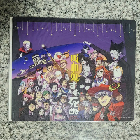 "The Vampire Dies in No Time" clear file & mouse pad, selling as a set.