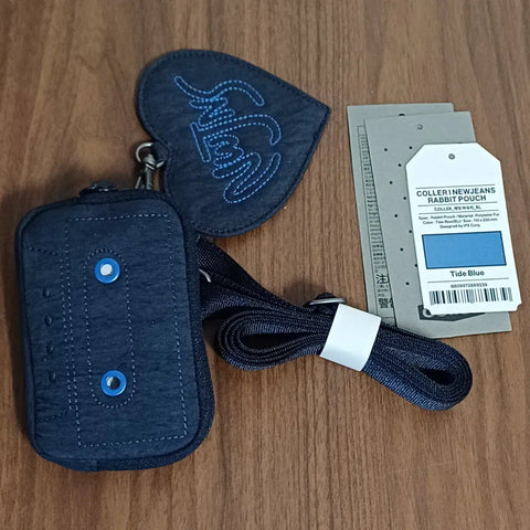 NewJeans kolle card wallet blue bag back