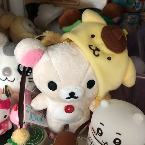 Quần áo búp bê Pom Pom Purin Sanrio Áo choàng 10cm 15cm Dây đeo Kuji Gacha