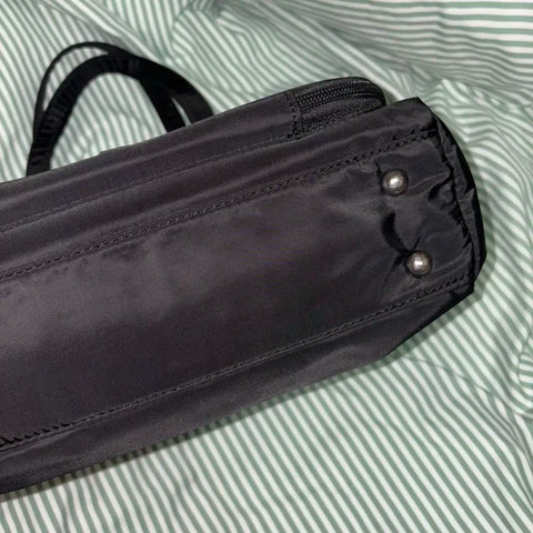 Huyuneko Checkerboard Satin Ita Bag Black