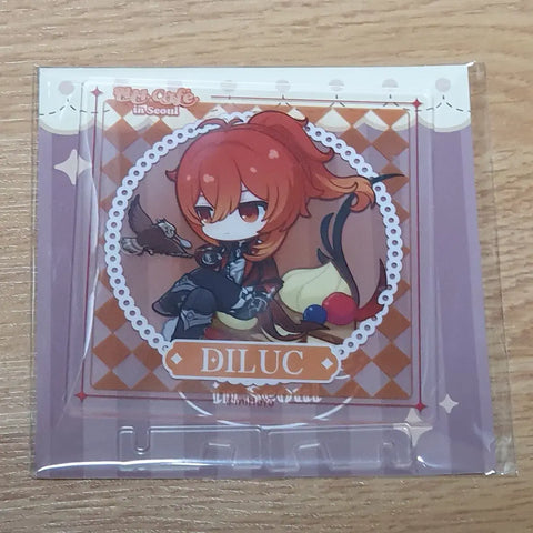 Genshin Cafe Benefit Diluc Acrylic Coaster