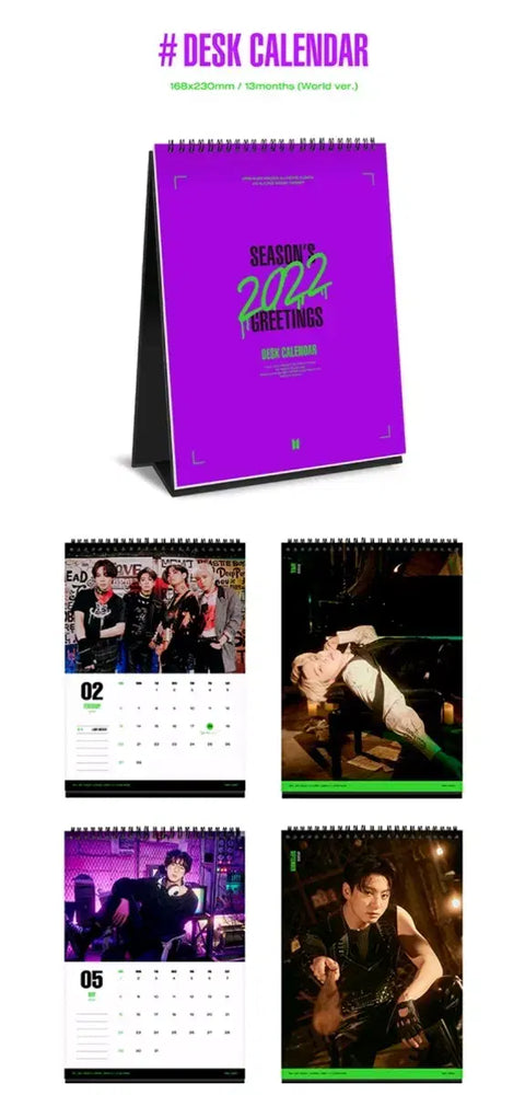 Bộ đầy đủ) 2022 BTS Season's Greetings Suga kèm lịch treo tường