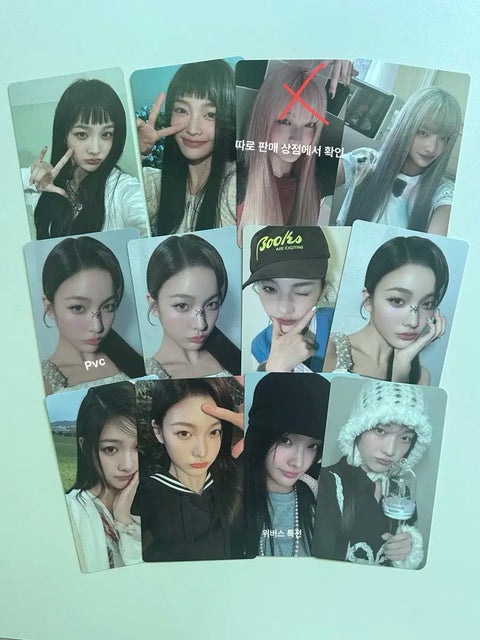 ILLIT Iroha photocard bundle transfer, Bill Nyan cat magnetic, glitter bong photocard Universal