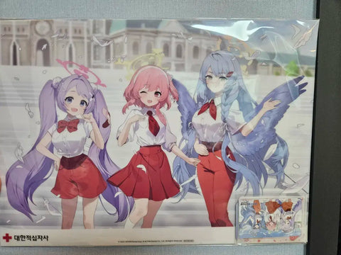 Poster phiên bản giới hạn của Blue Archive x Hội Chữ thập đỏ Hàn Quốc