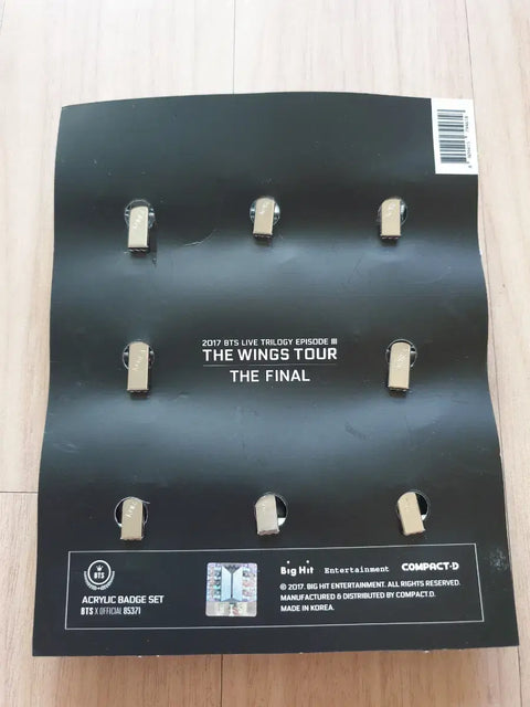 Bộ huy hiệu Acrylic cuối cùng của BTS The Wings Tour
