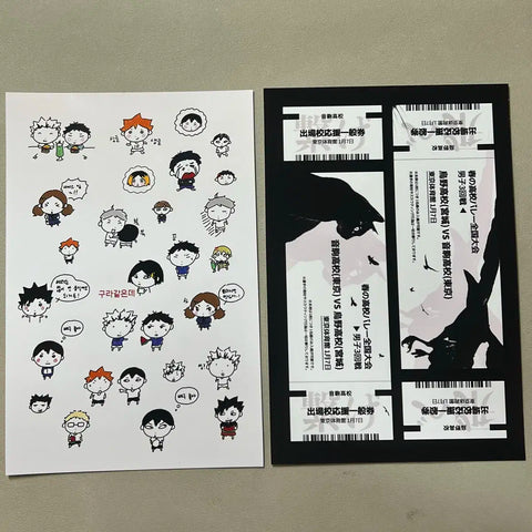 Haikyuu Karasuno Nekoma Dumpster Hinata Kageyama Kenma Kuroo Photocard Chuyển