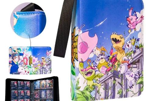 I have a Digimon album. I'll give you the inner pages, which are the size of card sleeves.