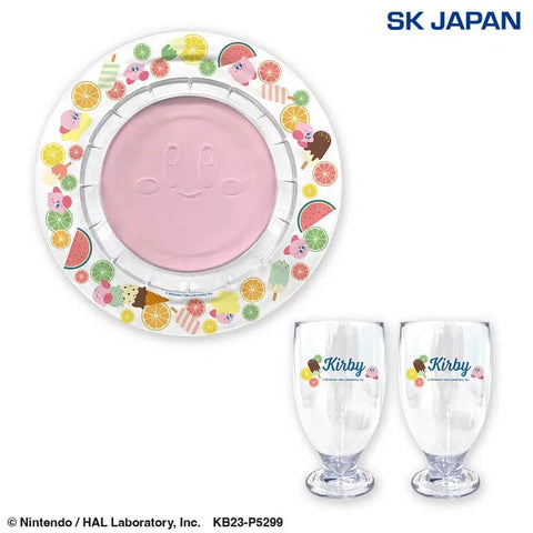 Kirby's Dream Land Clear Plate Cup Dish Set Official Tableware Goods