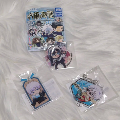 Móc khóa Acrylic đọc sách Jujutsu Kaisen Gojo Satoru Marukuji Let's Go Camping + Quà tặng