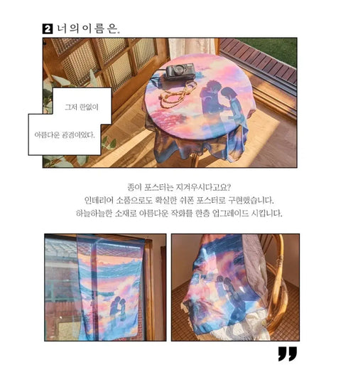 Your Name, Suzume Fabric Poster Set
