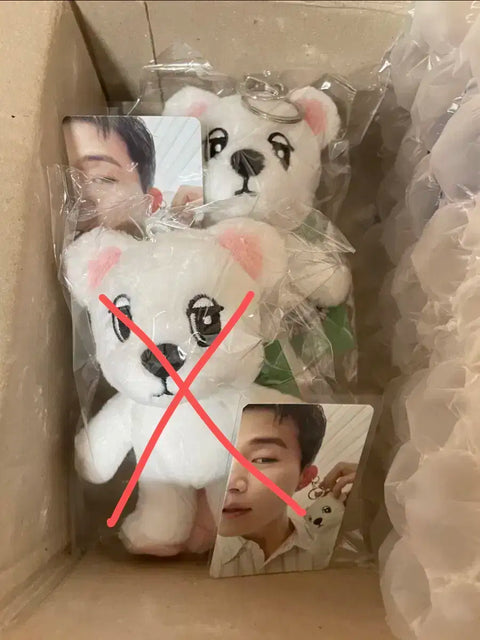 Wookdong Plush Doll Keyring 1ea + Photocard 1ea New