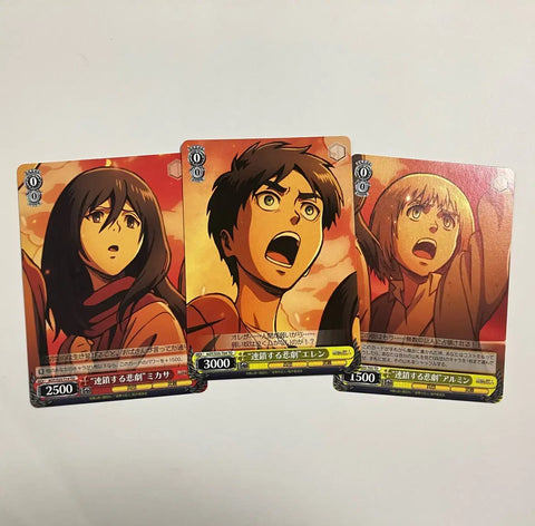 Attack on Titan Eren Mikasa Armin Card Photocard Goods EMA