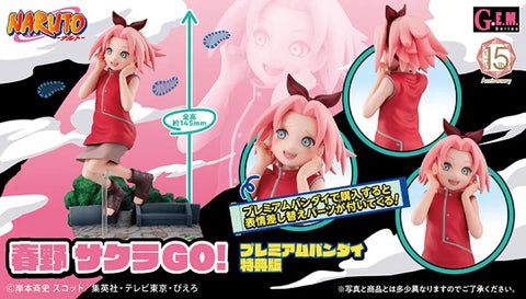 Naruto MegaHouse G.E.M. GEM Go! Go! Sakura Figure with Bonus