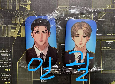 Jinx Joo Jae-kyung Kim Dan ID Photo Can Badge Set - Selling as a lot