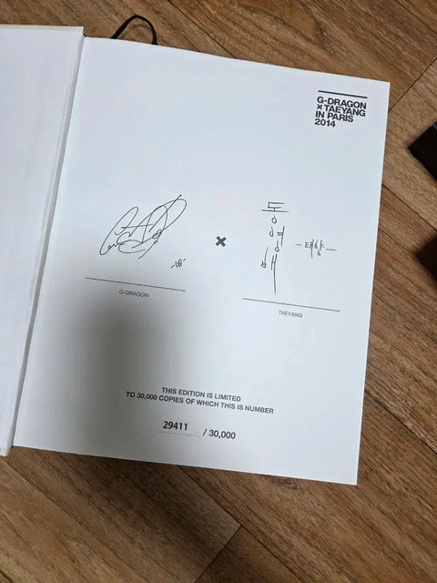 GD Taeyang Paris Photobook Bigbang G-Dragon Taeyang Paris 2014 Urgent Sale