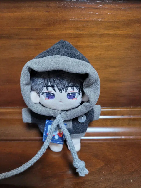 Cotton doll wardrobe 10cm gingham Debut or Die R Lee Know hoodie gray