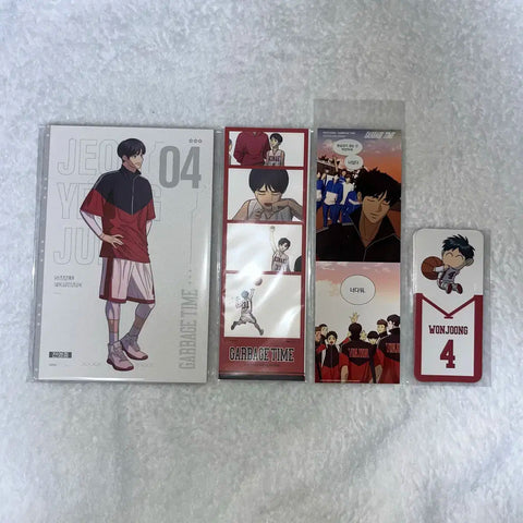Garbage Time Jeon Young-joong Accordion Postcard Bookmark Life Four Cuts