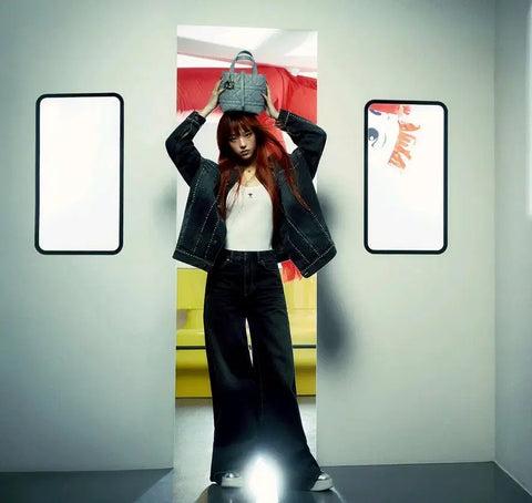 Transfer of Vogue magazine featuring New Jeans' Haerin and Kim Yuna's Dior photoshoot.