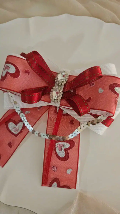 Custom light stick decoration Heart concept, red ribbon