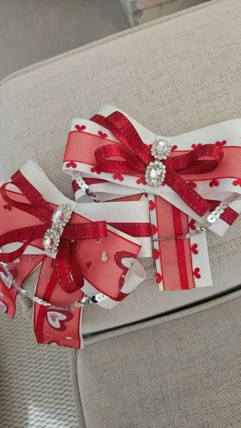 Custom light stick decoration Heart concept, red ribbon