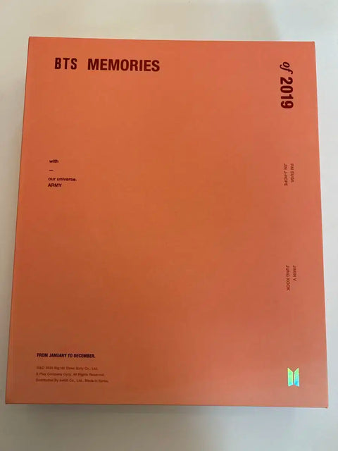 2019 BTS Memories Photobook DVD