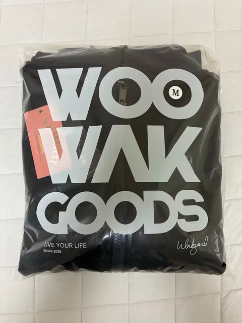 Woowakgood's WAKE RAVEST Hoodie Zip-Up Black