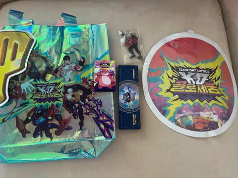 Selling a bundle of Teamfight Tactics K.O. Coliseum pop-up goods.