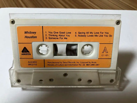 Whitney Houston Debut Album Cassette Tape