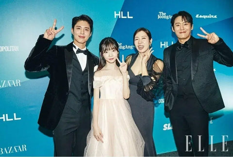 Elle magazine featuring the Baeksang Arts Awards winners on the cover, along with behind-the-scenes sketches, for sale.