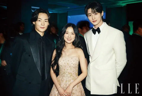 Elle magazine featuring the Baeksang Arts Awards winners on the cover, along with behind-the-scenes sketches, for sale.
