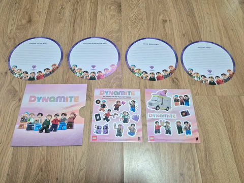 BTS Dynamite Lego Sticker Postcard Limited Edition