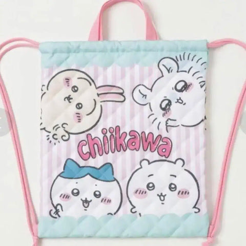 Chiikawa Quilting String Bag Hachiware Usagi Momonga Something Small and Cute Bag Japan