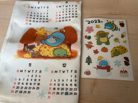 Sleepground & Dinosaur Limited Edition Calendar, Sticker Set
